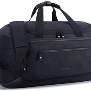 BAGSMART Duffle Bag for Men, 53L Large Gym Duffle Travel bag, weekender Overnight bag with Shoe Bag and Multiple Pockets for Travel Essentials, Sports, Traveling(Black)