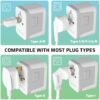 Universal Travel Adapter, International Power Plug Adapter with 3 USB-C and 2 USB-A Ports, All-in-One Worldwide Wall Charger for USA EU UK AUS and 150+ Countries - Image 3