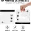 For Spirit Airlines 18x14x8 Personal Item Bag Travel Duffel Bag Underseat Carry-on Luggage with TSA Approved Quart Size Bag & Shoes Bag, Weekender Overnight Bag for Women (Black) - Image 3