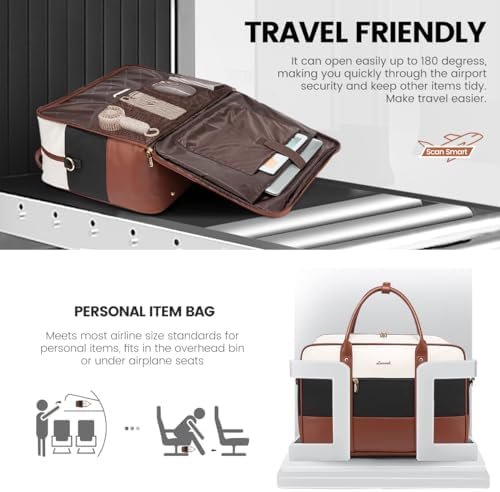 LOVEVOOK Weekender Travel Duffel Bag with Laptop Compartment, Personal Item Duffle Bags for Women, Overnight Bag with Toiletry Bag, Yoga Gym Bag with Wet Pocket, Hospital Bag for Labor and Delivery - Image 4