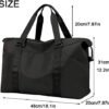 Forestfish Duffel Bags Traveling With Trolley Sleeve, Gym Bag Weekender Bags For Women, Black - Image 3