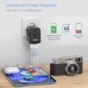 Universal Travel Adapter, SCOOFEX International Plug Adapter with 4 USB Ports（2.4A）, AC Outlet Worldwide Wall Power Charger Converters for USA EU Europe UK AUS (Type C/G/A/I) - Image 3