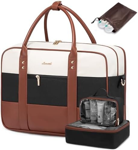LOVEVOOK Weekender Travel Duffel Bag with Laptop Compartment, Personal Item Duffle Bags for Women, Overnight Bag with Toiletry Bag, Yoga Gym Bag with Wet Pocket, Hospital Bag for Labor and Delivery