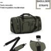 Large Gym Travel Duffel Bag,Weekender Workout Overnight Carry on Bag for Women Men with Shoe Compartment Makeup Bag - Image 6