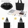 Womens Tote Bag with Zipper, Puffer Large Tote Bag 15.6" Laptop Tote Bag for Women with Trolley Sleeve - Image 4