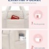 BAGSMART Large Tote Bag For Women, Travel Shoulder Bag Top Handle Handbag with Yoga Mat Buckle for Gym, Work, Travel - Image 3
