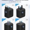 ELEGRP Universal Travel Adapter, International Travel Power Adapter with USB C Port, Travel Worldwide Essentials Wall Charger, Type C/G/A/I All in One Power Adapter, FCC, 1 Pack - Image 2