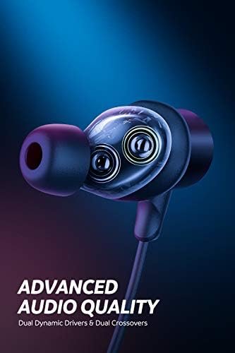 SoundPEATS Force Pro Dual Dynamic Drivers Bluetooth Headphones, Neckband Wireless Earbuds with Crossover, APTX HD Audio Built in Mic 22 Hours Playtime, Bluetooth 5.0 Headset Sports Earphones - Image 2