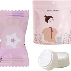 VanFn Disposable Mini Compressed Towel, 100 Count, Pure Cotton Material, Skin-Friendly, Portable, Easy to Use, Ideal for Travel, Home, Outdoor Activities