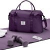Weekender Bags for Women,Travel Duffel Bag,Overnight Weekend Carry On Personal Item Bag with Wet Pocket & Trolley Sleeve,Gym Bag,Dark Purple - Image 8