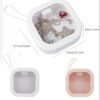 AfooBezos 6 Pcs Hair Accessories Organizer, Portable Hair Accessory Storage Qtip Travel Case Cotton Swab Dispenser Hair Tie Organizer for Girls Hair Stuff (3 Pink, 3 White) - Image 3