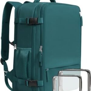 Beraliy Travel Backpack, Carry on Backpack, Airline Approved Personal Item Bag, 15.6 Inch Laptop Backpack, Waterproof Hiking Daypack Backpack, Weekender Bag, Peacock Blue