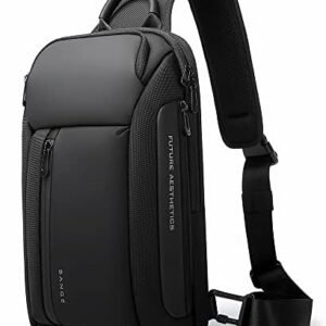 BANGE Sling Bag, Waterproof Men's Chest Bag Shoulder bags Crossbody Sling Backpack for Men……