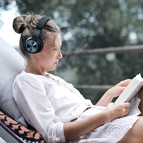 Picun B12 Wireless Headphones,HD Stereo Sound Over Ear with Built-in Microphones, Deep Bass 20 Hours Playtime, Fast Charge Bluetooth 5.2 Headset for Adults, School, Travel, Black - Image 5