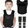 Weighted Vest for Kids (Small, Ages 4 to 7) with Sensory Issues Compression Vest for Kids Including 6 Removable Weights Black