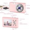 Digital Camera, HD 1080P Compact Camera with 32GB Memory Card, 48 Megapixel Camera, 2.4-inch LCD 16x Digital Zoom Digital Camera for Kids, Girls, Teens, Boys and Beginners（Pink - Image 2