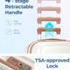 BAGSMART Hardside Expandable Luggage With Spinner Wheels, PC Lightweight Carry-On Luggage Airline Approved With TSA Lock, Durable Women Travel Suitcase Carry On 20 Inch, Beige - Image 5