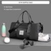 WOOMADA Women's Gym Duffel Bag, Travel Overnight Tote with Shoe Compartment, Large Wet Pocket & Trolley Sleeve, Ideal for Travel, Workout, Sport(Black) - Image 7