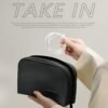 Travel Portable Storage Pouch Bag Case Accessories Organizer Compatible with MacBook Laptop Charger, Mouse, Cables, Hub, Power Adapter, Power Bank, Toiletries, Cosmetics, Personal Items-Black - Image 5