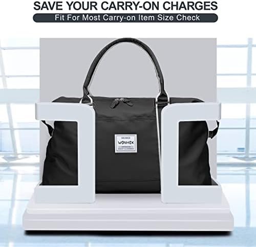 VECAVE Weekender Bags for Women,Carry on Bag,Overnight Bag with Trolley Sleeve,Sports Tote Gym Bag,Travel bag for Women… - Image 3