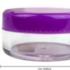 Beauticom 5G/5ML Round Clear Jars with Purple Lids for Lotions, Creams, Toners, Lip Balms, Makeup Samples (Quantity: 25 Pieces) - Image 2