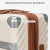 LUGGEX Carry On Luggage 22x14x9 Airline Approved - 35L Polycarbonate Expandable Hard Shell Suitcase with Duffle Bag (Beige, 20/Duffle/Toiletry) - Image 8