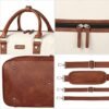 Weekender Bags for Women, Large Overnight Bag Canvas Travel Duffel Bag Carry On Tote with Shoe Compartment 21" 3Pcs Set - Image 8