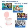 Travel Potty，Toddler Travel Potty，Portable Toddler Potty，Travel Potties Foldable ，Toddler Travel Potty Folding Toilet，Apply to Seat Emergency Toilet for Car, Camping, Outdoor, Indoor (Large) - Image 2
