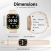 Smart Watch for Men Women,Alexa Built-in Smartwatch(Answer/Make Calls),1.83" HD Fitness Tracker,IP68 Waterproof 100+ Sport Mode Activity Tracker,Heart Rate SpO2 Sleep Monitor,iOS Android Compatible - Image 9