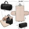 Coolife Garment Bag Carry On Convertible Travel Duffel Bag with Shoe Pouch Weekender Bag for Women Men 2 in 1 Hanging Suit Bag with Shoulder Strap Business Travel Bag - Image 7