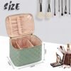 OCHEAL Makeup Bag,Large Travel Makeup Bag Organizer Cosmetic Bags for Women Washable Make Up Bag Makeup Organizer Case with Dividers - Large,Embossed Rhombus Green - Image 4
