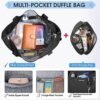 Travel Duffel Bags for Women Waterproof Weekender Overnight Bag Gym Tote Bag with Shoe Compartment and Wet Pocket Weekend Carry on Duffle Bag with USB Charging Port, Black - Image 3