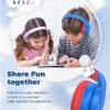 iClever Kids Headphones for School Travel, Safe Volume 85/94dB, HD Mic Stereo Sound Over-Ear Girls Boys Headphones for Kid, FunShare Foldable 3.5mm Wired Kids Headphones for iPad Computer - Image 5
