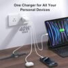 2-Pack 40W USB C Wall Plug, 4 Port Fast Charging Block PD 3.0 Multi Port Type C Adapter Cube for iPhone 15/13/13pro/12/12pro/XR/SE, iPad Pro/Mini/Air, Google Pixel/Pixel 3a/ XL/3/2XL - Image 2