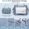 FIORETTO Womens Travel Duffle Bag Weekend Overnight Bags with Trolley Sleeve & Wet Pocket, Carry On Tote Bag with Removable Strap Sports Gym Bag Hospital Holdalls for Women - Image 4