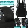 Leaper Water-resistant Floral Laptop Backpack Casual Travel Bag Satchel College Backpack Dark Blue - Image 7