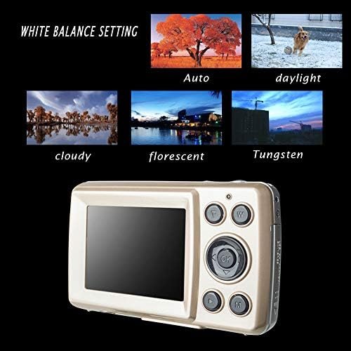 Portable Digital Camera, 2.4'' TFT HD Digital Compact Cameras, 16MP Zoom Recording Pocket Camera, Point and Shoot Cameras Mini Camerasfor Kids, Beginners,Teens(Gold) - Image 4