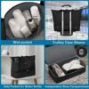 ETRONIK Expandable Travel Bag for Women, Weekender Bag with USB Charging Port, Duffel Bag with Shoe Compartment and Wet Pocket, Carry On Tote Bag for Women Travel Airplanes 3Pcs Set, Black - Image 4