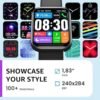TOZO 2024 New Upgraded Smart Watch for Men Women for iPhone ＆ Android, 1.83" Fitness Tracker Bluetooth Call [Answer/Make], IP68 Waterproof with Heart Rate/SpO2/Sleep Monitor, 100+ Sport Modes - Image 7