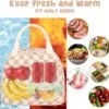 Bluboon Lunch Bag for Women Men Cute Corduroy Lunch Tote Bags Reusable Insulated Lunch Box Large Capacity Reusable Insulated Cooler for Work Picnic or Travel (Corduroy checkered brown) - Image 7