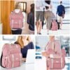 FALANKO Backpack for Women,Wide Open Work Large USB Charging Port Student Bookbag for 15.6 Inch Laptop,Doctor Teacher Nurse College School Travel Bag - Image 7