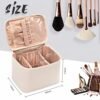 OCHEAL Makeup Bag,Large Travel Makeup Bag Organizer Cosmetic Bags for Women Washable Make Up Bag Makeup Organizer Case with Dividers - Large,Beige - Image 4