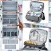 LEIKOLL Medicine Storage Bag, Pill Bottle Organizer with Shoulder Strap, Travel Medicine Organizer Box, First Aid Kit with Portable Small Bag, Medication Bottle Organizer Empty Grey - Image 3