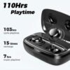 Tribit Wireless Earbuds, 110H Playtime Bluetooth 5.3 IPX8 Waterproof Touch Control True Wireless Bluetooth Earbuds with Mic Earphones in-Ear Deep Bass Built-in Mic Bluetooth Headphones, FlyBuds 3 - Image 2