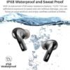 TOZO T20 Wireless Earbuds Bluetooth Headphones 48.5 Hrs Playtime, IPX8 Waterproof, Dual Mic Call Noise Cancelling with Wireless Charging Case Black - Image 7