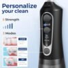Bitvae Water Flossers for Teeth - Cordless Water Dental Flosser Teeth Picks for Travel with 6 Jet Tips, 3 Modes 5 intensities, IPX7 Waterproof Portable & Rechargeable Oral Irrigator Cleaner, Black - Image 3