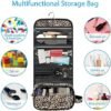 Fintie Portable Toiletry Cosmetic Travel Bag, Large Water Resistant Hanging Makeup Organizer Storage Pouch Case for Women Girls (Leopard) - Image 5