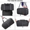 Canway 65L Travel Duffel Bag, Foldable Weekender Bag with Shoes Compartment for Men Women Water-proof & Tear Resistant (Panther Black, 65L) - Image 3