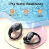 Wireless Earbuds Bluetooth Headphones 70hrs Playback Ear Buds IPX7 Waterproof Wireless Charging Case & Dual Power Display Over-Ear Stereo Bass Earphones with Earhooks for Sports/Workout/Running - Image 6