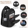 Laptop Backpack for Men Women, Travel Laptop Backpacks with USB A & C Charging Port, Water Resistant School Backpack Computer Bag for Men, 15.6 Inch Laptop Bag for Work Business, Black - Image 2
